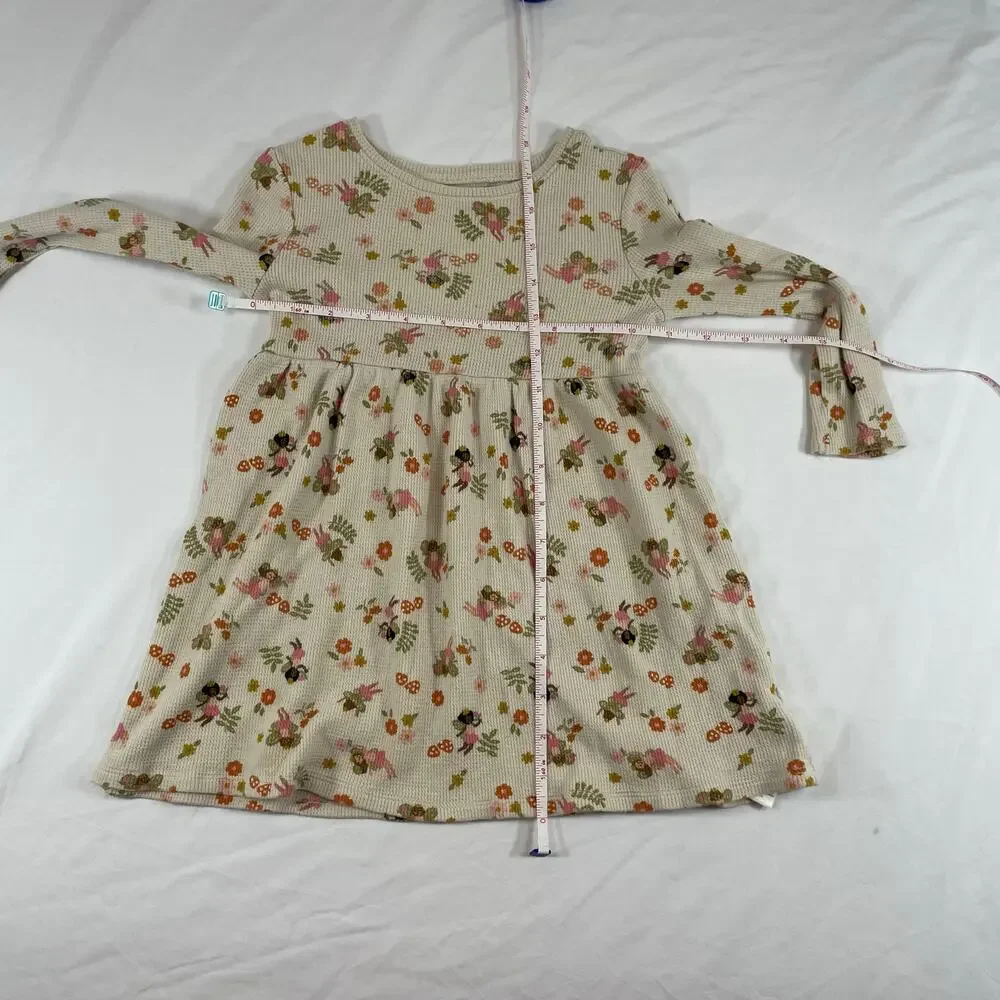 Old Navy Toddler Girls Floral Fairy Waffle Knit Long Sleeve Dress 18-24M